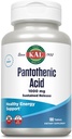 KAL Pantothenic Acid 1000 mg, Sustained Release B5 - Enerji Supplements - Karbs, Fat ve protein, Saç ve Skin Health, Vegan, 60 Günlük Garanti, 100 Hizmet, 100 Tablet