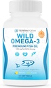 Servis başına Triple Strength Fish Oil Omega 3 2400 mg - Burpless, Lemon Flavored Non-GMO, Gluten & Soy Free - 30 Hizmetler