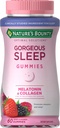 Nature's Bounty Optimal Solutions Gorgeous Sleep Melatonin 5 mg Gummies with Collagen, 60 Count, Assorted Fruit Flavors, 30 Toplam Hizmetler