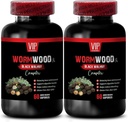 VIP Supplements Black Walnut Wormwood - Wormwood ve Black Walnut Kompleks 1500 MG - Cloves ve Wormwood, 2 Şişe (120 Capsules)
