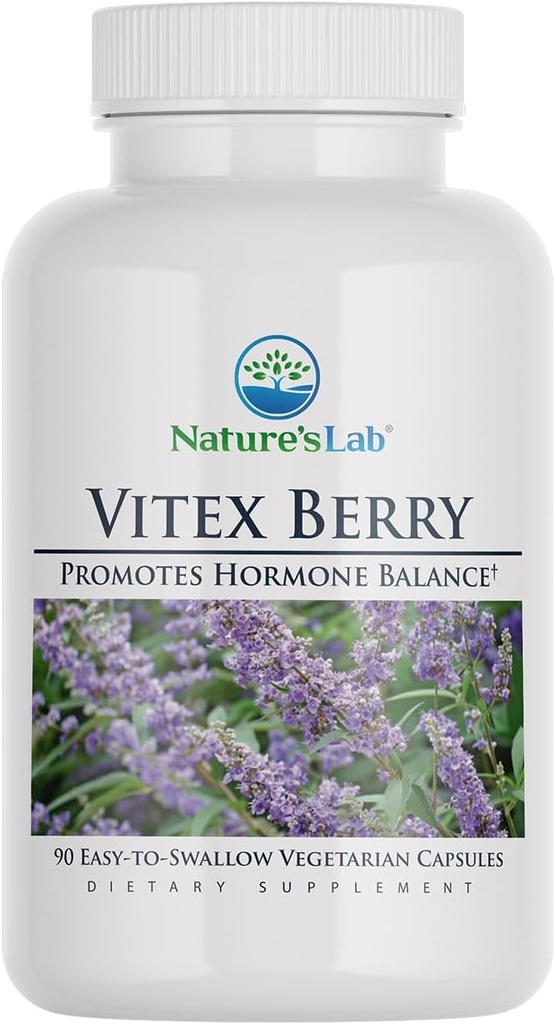 Nature's Lab Vitex Berry 500 mg - Olumlu Bir Mood* - 90 Capsules (90 Day Supply)