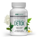 Amerikan Nutriceuticals – Essential Detox – 60 Vejetaryen Capsules – Profesyonel olarak Tüm Vücut Detox – Doğal Temiz, Purify & Renew – Yüksek Etkili Detox –