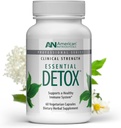 Amerikan Nutriceuticals – Essential Detox – 60 Vejetaryen Capsules – Profesyonel olarak Tüm Vücut Detox – Doğal Temiz, Purify & Renew – Yüksek Etkili Detox –