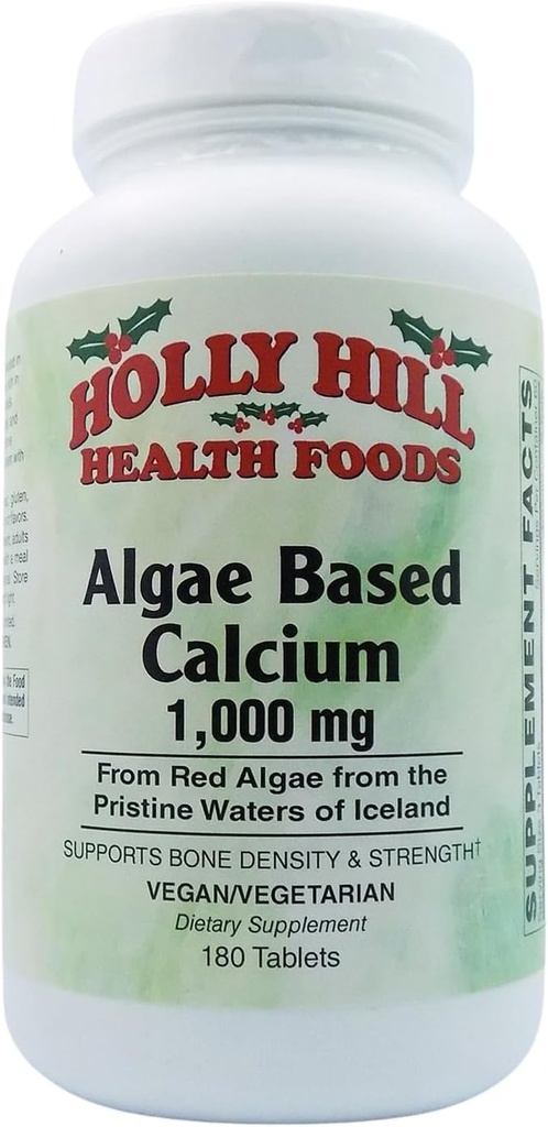 Holly Hill Health Foods Άλγος με βάση το ασβέστιο 1, 000 mg, 180 δισκία