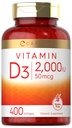 Carlyle Vitamin D3 2000IU Softgels | 400 Kont | Non-GMO, Gluten Free Formula | 50 mcg | Vitamin D Supplement