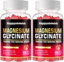 Magnesium Glycinate Gummies 1000mg - Sugar Free Magnesium Potassium Supplement with Vitamin D, B6, CoQ10 for Calm Mood & Sleep Support - 120 Strawberry Gummies