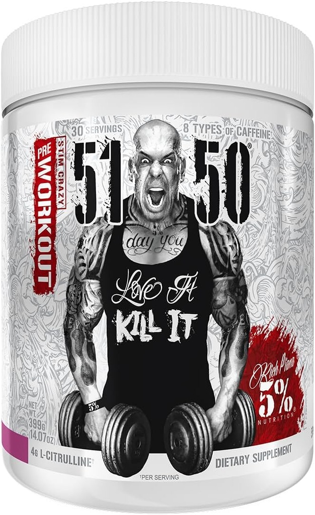 Rich Piana 5 Beslenme 5150 Yüksek Stim Pre-Workout Toz | Extreme Energy, Focus, Pumps & Endurance | 400 mg Caffeine, Citrulline, Beta Alanine, N-Acetyl L-Tyrosine | 30 Srvgs (Wildberry)