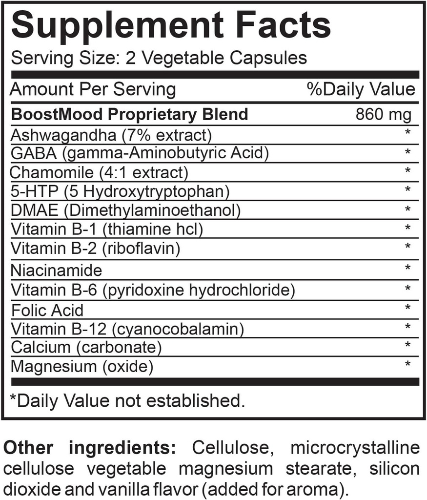BoostMood Natural Mood Support Diyetary Supplement