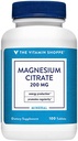 Magnezyum Citrate 200 mg Tabletleri, Batarya Rahatlama için Magnezyum Citrate - Destekler Nerve, Kalp ve Kas Fonksiyonlu - Enerji Üretimi (100 Tabletler) Vitamin Shoppe