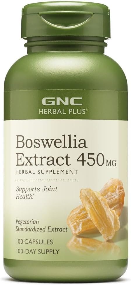 GNC Herbal Plus Boswellia Extract 450mg συμπλήρωμα, χορτοφάγοι, υποστηρίζει κοινή υγεία, 100 υπηρεσίες