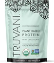 Truvani Vegan Pea Protein Toz | 20g Organik Plant-Based Protein | Keto | Gluten & Dairy Free | Low Carb | No Eklenme Şeker | Mint Chocolate | 20 Hizmet |