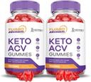 Justified Laboratories (2 Pack Turbo Ripped Keto ACV Advanced Formula 1000MG Keto Apple Cider Vinegar Formulad ile Pomegranate Beet Juice B12 Vegan Non GMO 120 Gummies