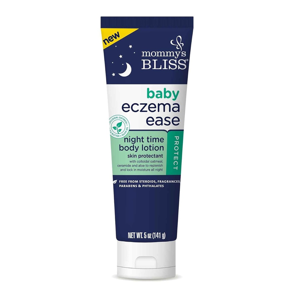 Anne'nin Bliss Eczema Ease Night Moisturizer w/Colloidal Oatmeal, Shea Butter & Olive Oil, Relieves Skin Irritations & Itching due to Eczema, Ceramid & Aloe, Free of steroidler & Phthalates, 5 ozzzalates, 5 ozzzalates