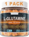 L-Glutamine 1000mg Gummies for Women & Men| with Beta-Alanine, BCAAs, Magnesium Glycinate, Potassium & Ashwagandha | Vegan | Sugar-Free & Extra-Chewy | 60 Counts