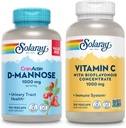 SOLARAY D-Mannose 1000 mg with CranActin Cranberry Extract (150ct) ve C 1000 mg with Bioflavonoids (250ct) - Urinary Tract, Bladder Health and Immune Support Sche - Vegan, 60 Day