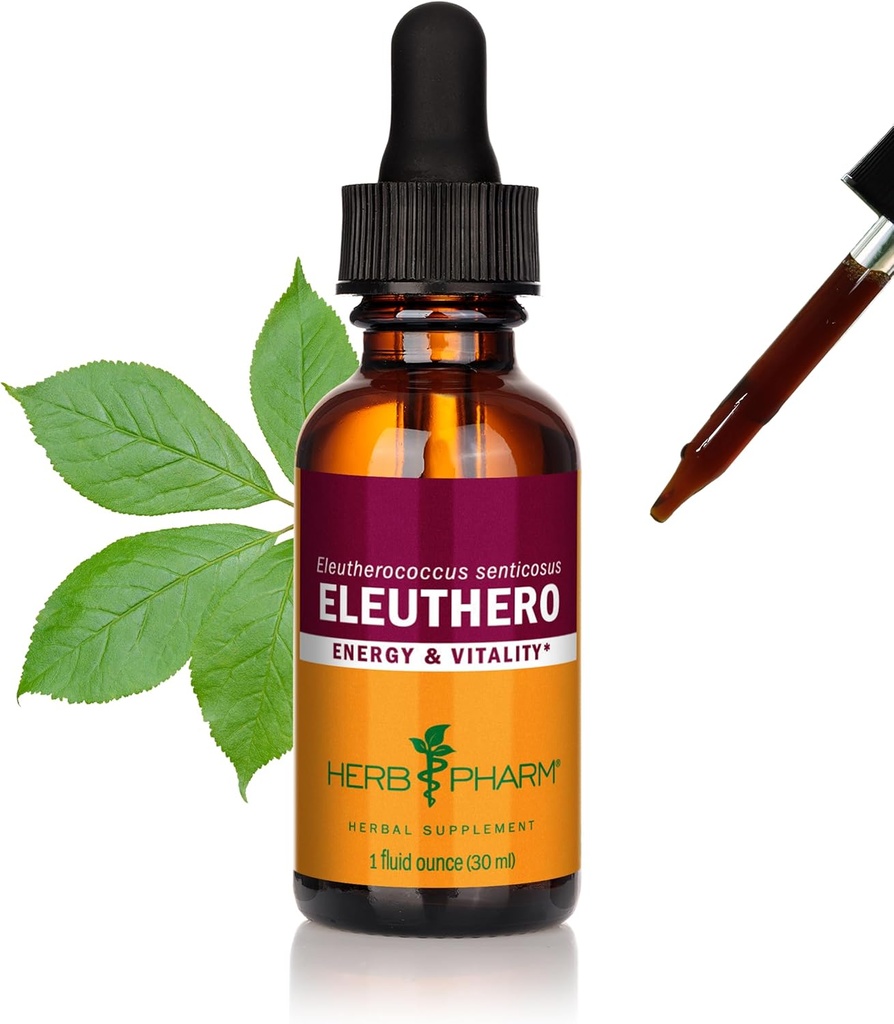 Herb Pharm Eleuthero Root Liquid Extract για την ενέργεια και τη Σταμίνα, το αλκοόλ από ζαχαροκάλαμο, 1 ουγγιά