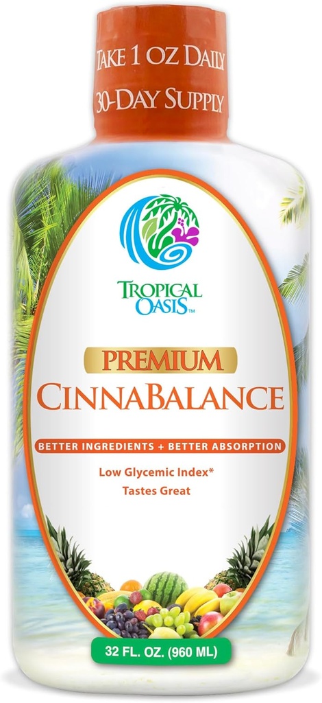 Cinnabalance - Sıvı Cinnamon Supplement w / Cinnamon Bark, Aloe Vera, Ginger Root, Green Tea & Antioksis - 32 oz, 32 hizmet vermektedir.