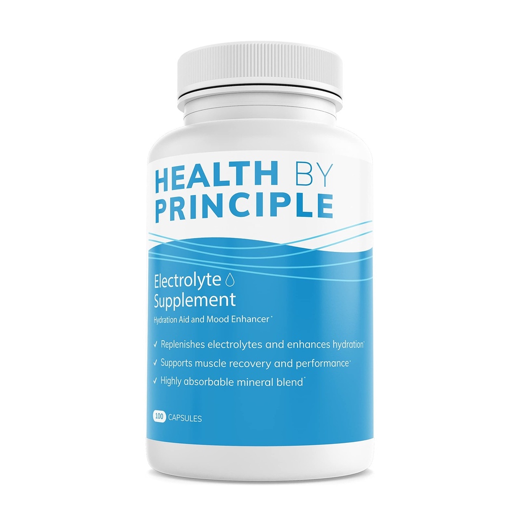 Elektrolyte Supplement (No Iodine) – Kas Cramp Önleme, Hızlı Rehidrasyon - 100 Swallow Veggie Capsules için Kolay