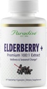 Paradise Herbs Elderberry με εκχύλισμα ψευδαργύρου, υποστηρίζει φυσική άμυνα του σώματος, Super Poent, Ultra Pure, Vegan, Non GMO, Gluten Free, 60 κάψουλες χορτοφάγων