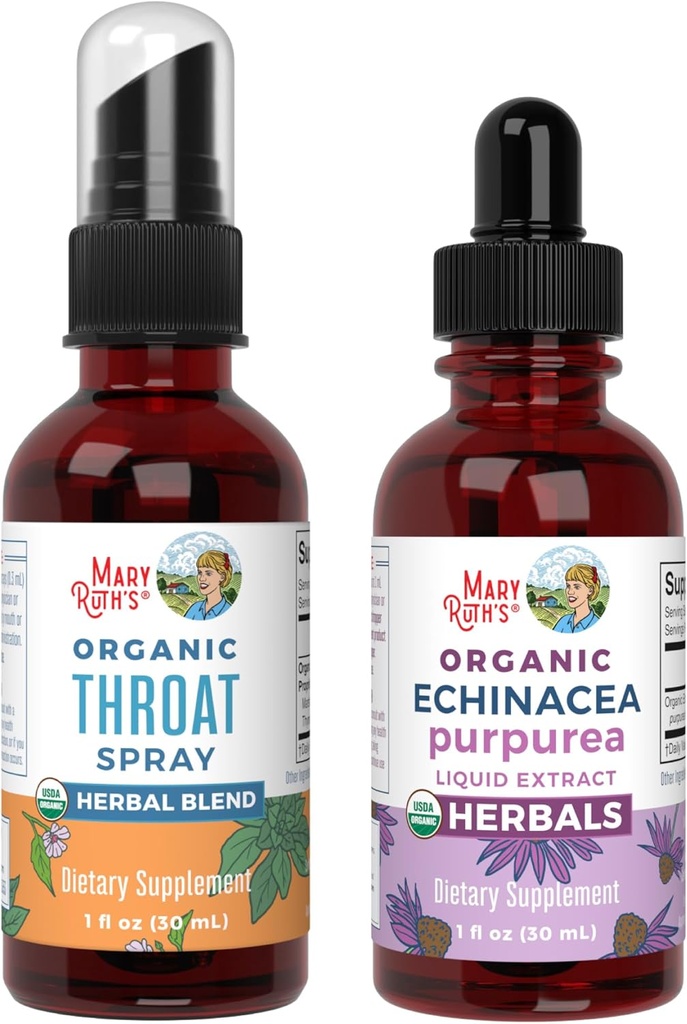 MaryRuth Organics Laroat Spray (Unfraved) & Echinacea Purpurea Drops 