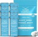 Viter Energy Original Caffeine Mints Wintergreen Flavor 6 Pack ve 1/2 Pound Bulk Bag Sche - 40 mg Caffeine, B Vitamins, Sugar Free, Vegan, Focus and Alertness için Güçlü Enerji Uyarısı