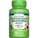Nature's Truth Echinacea Goldenseal Capsules | 1400 mg | 100 Count | Vegan, Non-GMO & Gluten Free Supplement | Herbal Support Complex