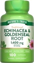 Nature's Truth Echinacea Goldenseal Capsules | 1400 mg | 100 Count | Vegan, Non-GMO & Gluten Free Supplement | Herbal Support Complex