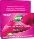 Nature's Way AM/PM Συμπληρώματα εμμηνόπαυσης για γυναίκες, Hot Flash Relief*, Night Sweats*, Restful Sleep*, Mood Swings*, Hormon-free Formulas με Black Cohosh, Theanine, Valerian, 60 Tablets
