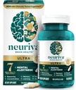 NEURIVA Ultra Decaffeinated Klinikly Test Edildi Nootropic Brain Supplement for mental Alertness, Memory, Focus & Concentration, Cognivive, Neurotors, Phosphatidylserine, Vitamins B6 B12, 60 Capsules