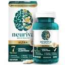 NEURIVA Ultra Decaffeinated Klinikly Test Edildi Nootropic Brain Supplement for mental Alertness, Memory, Focus & Concentration, Cognivive, Neurotors, Phosphatidylserine, Vitamins B6 B12, 60 Capsules