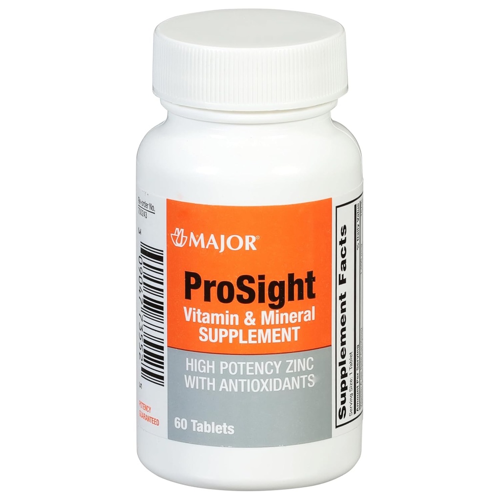 Major ProSight Vitamin ve Mineral Supplement - Vitaminlerle Yüksek Potency çinko - 60 Tablet (1 Pack)