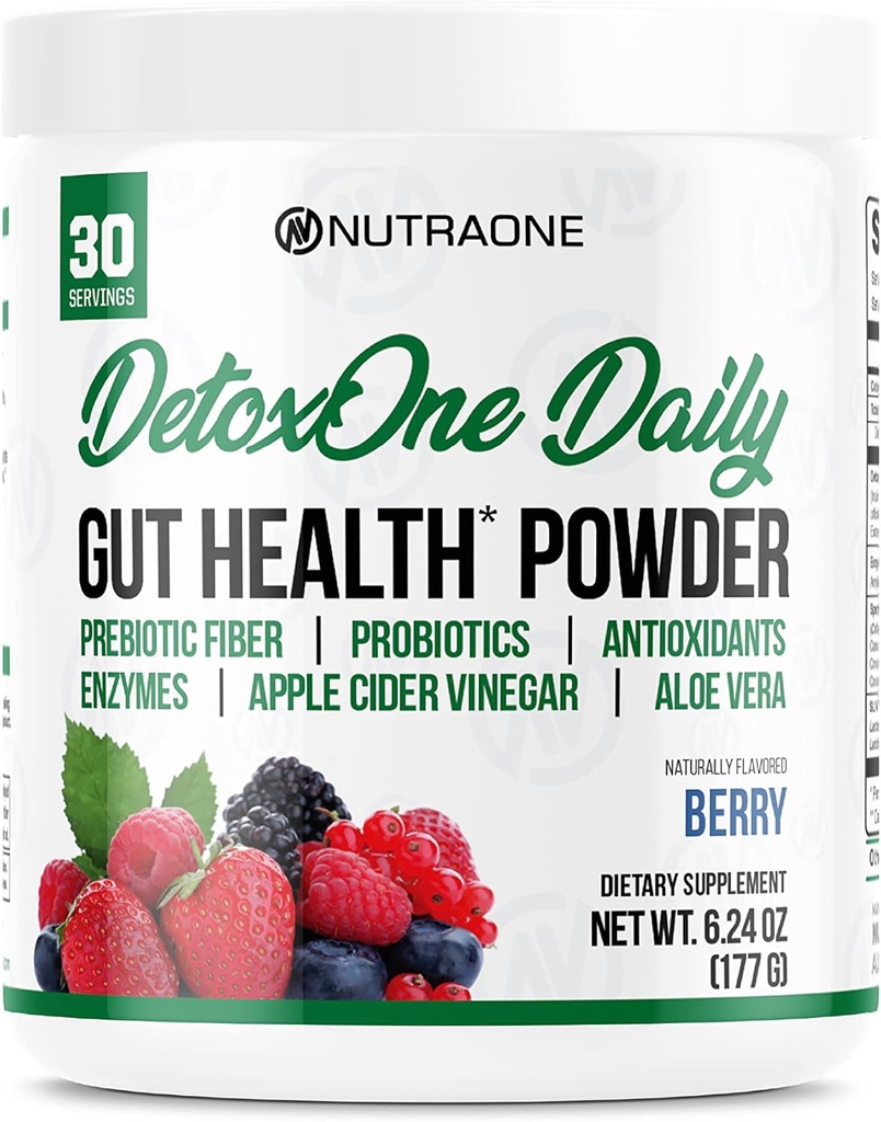 DetoxOne Daily Gut Health Toz for Kilo Kaybı | Daily Detox Cleanse Supports Normal / Sağlık Digestive Function*|Optis Detoxification*, Boost Energy & improves Nutrient Abxia*