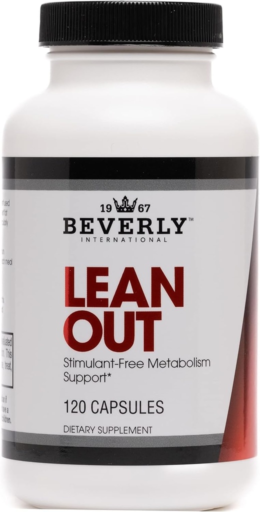 Beverly International Lean Out 120 caps. Fat Burner with Metabolic Support. Lipotropics. Choline, Carnitine, Chromium. Stimulant-Free Belly Fat Burner. Leaner alın. AM & PM, Stackable Diyet Pills kullanın.