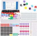 Organik ve Inorganik Kimya için 307 Bilgisayarlı Moleküler Model Kit - Kimya Moleküler Model Öğrenci ve Öğretmen Setleri - 126 Atom & 30 Orbitals & 150 Links & 1 Kısa Link Rer Tool