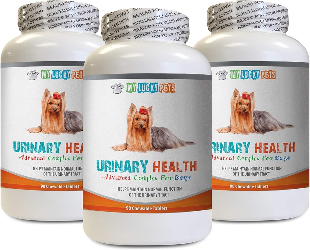 Dog Bladder Control Pills - Köpek Urinary Health Formula - Incontinence ve Bladder Issues - Immune Boost - Corn Silk Pills for Dogs - 3 Şişeler (270 Tedaviler)