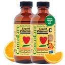 ÇOCUKLIFE ESSENTIALS Sıvı Vitamin C - Çocuklar için Saf Vitamin C Sıvı Supplement, Immune System Support, Natural Orange Flavor, 4 Fl Oz (Pack of 2)
