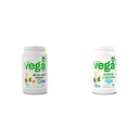 Vega Organik All-in-One Vegan Protein Toz & Protein ve Yeşiller Protein Toz, Vanilla - 20g Plant Temel Protein Plus Veggies