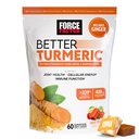 FORCE FACTOR Better Turmeric Supplement 400mg with Black Pepper & Ginger, Ekstra Güçlü Ortak Destek, Üstün Aborpsiyon, Turmeric Gummies, Meyve Yolu, 60 Turmeric Chews
