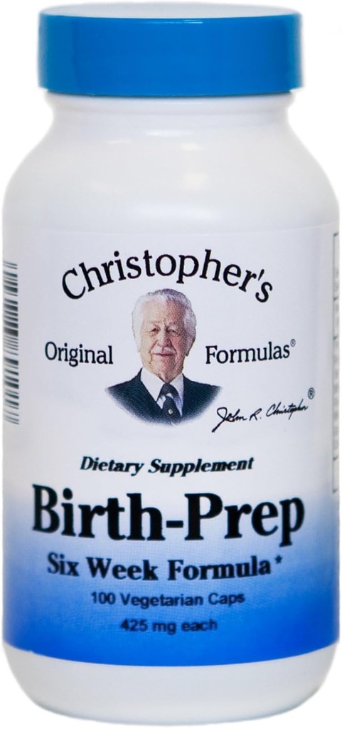 Christopher's Original Formulas Birth-Prep Capsules 100 ct - Beklenme Anneleri için Herbal Mix - Çocuk Doğumu için Doğal Hazırlık Destekler