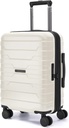 BAGSMART Carry On Luggage 22x14x9 Airline Εγκεκριμένη με τροχούς Spinner, Ελαφρύς 20 ιντσών αποσκευών με κλειδαριά TSA, Επεκτεινόμενη σκληρή Shell Carry On Suitcases for Men Women,White