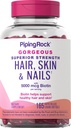 Piping Rock Hair Skin ve Nails Kadınlar ve Erkekler için Vitaminler | 165 Softgels | 5000 mcg of Biotin Ekstra Kuvvet | Argan ve Coconut Oil | Non-GMO, Gluten Free Supplement Supplement
