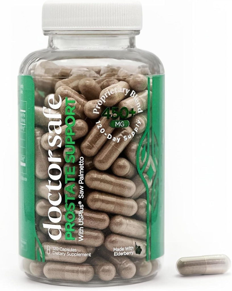 Saw Palmetto Prostate Supplements with USPlus Saw Palmetto for Men & Women - Advanced Prostate Health & Hair Revitalization | Dual-Action Crypto Blocker for Men | 4-Month Supply