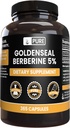 PURE ORIGINAL INGREDIENTS Goldenseal Berberine No Magnezyum Or Rice Fillers, Always Pure, Lab TY (365 Kont)