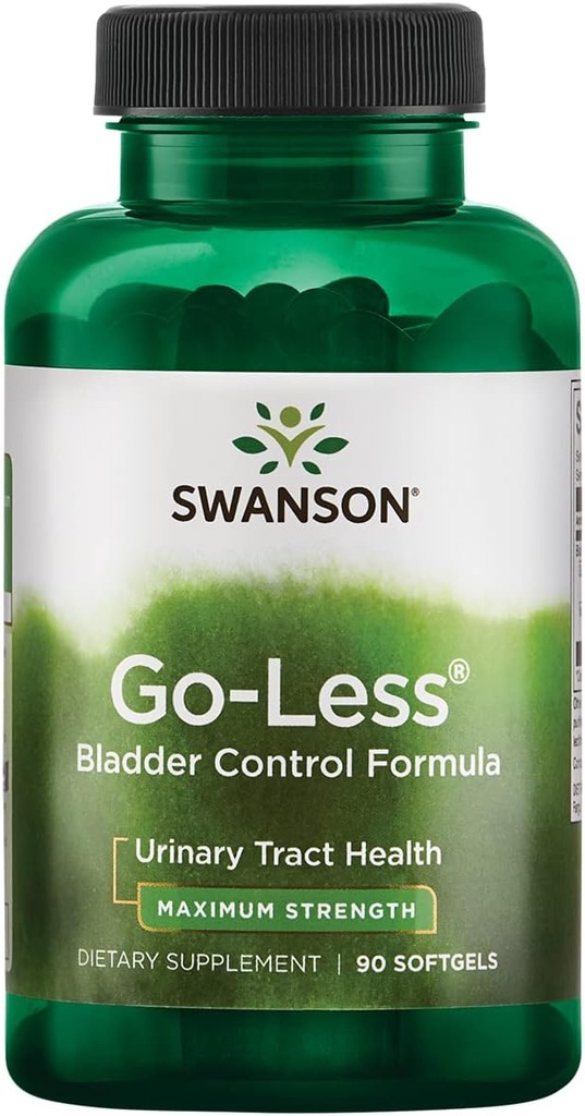 Swanson Go-Less Bladder Control Formula - Urinary Tract Health ve Sağlıklı Bladder Desteği teşvik ediyor - Candy Seed Seed Extract ile Yetişkinler için Doğal Supplement - (90 Softgels) 1 Pack