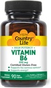 Country Life Vitamin B-6, High Potency, Supports Energy ve The Nervous System, 200 mg, 90 Vegan Capsules, Sertifikalı Gluten Free, sertifikalı Vegan, Onaylanmış Halal...