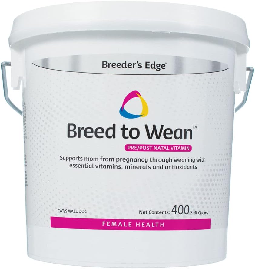 Breeder's Edge Wean, Prenatal ve Postnatal Multivitamin for Dogs and Cats, Supports Hamile ve Hemşire Anneleri, Antioksis, Vitaminler ve Mineraller, Cats ve Small Dogs için 100 ct