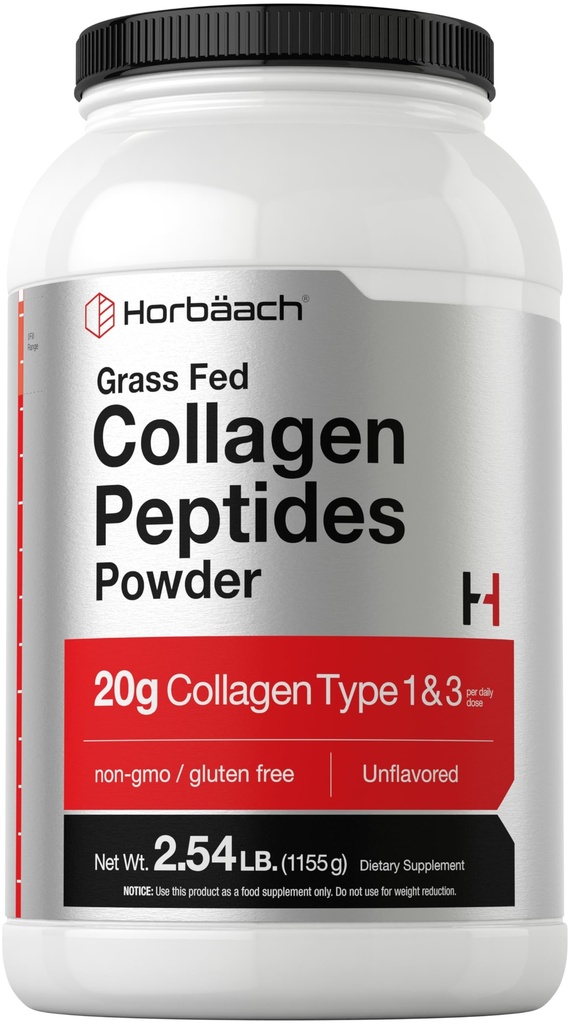 Horbaach Collagen Powder Toz 40 oz | Unflavored | for Men & Women | Grassfed Type I & III | Non-GMO, Gluten Free Supplement Supplement