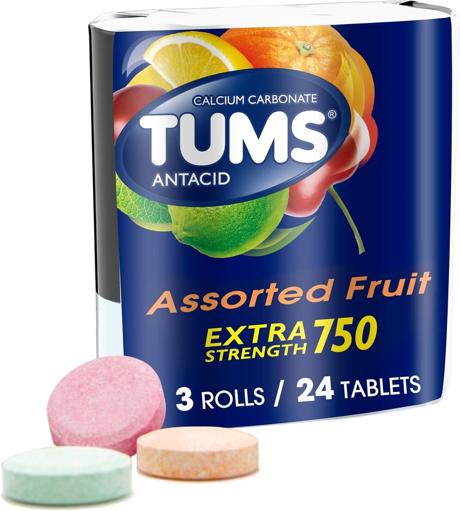 Advil Liqui-Gels minis 200 mg Ibuprofen Pain Reliever Capsules ve TUMS Fruit Antacid Chewable Tabletler Kalpburn Yardımı