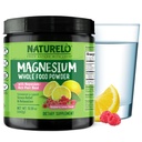 NATLO Magnezyum Toz - Tüm Gıda Calm Magnezyum Tozu Quinoa, Cauliflower ve Stres Yardımı için Flaxseed, Raspberry Lemon 85 Hizmet, 15oz