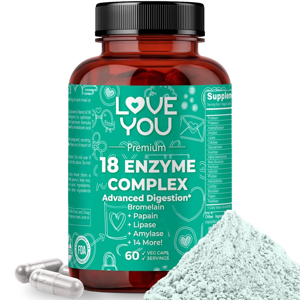 Love You 18 Enzyme Complex – Φυτικά Digestive Ένζυμα για γυναίκες & άνδρες 